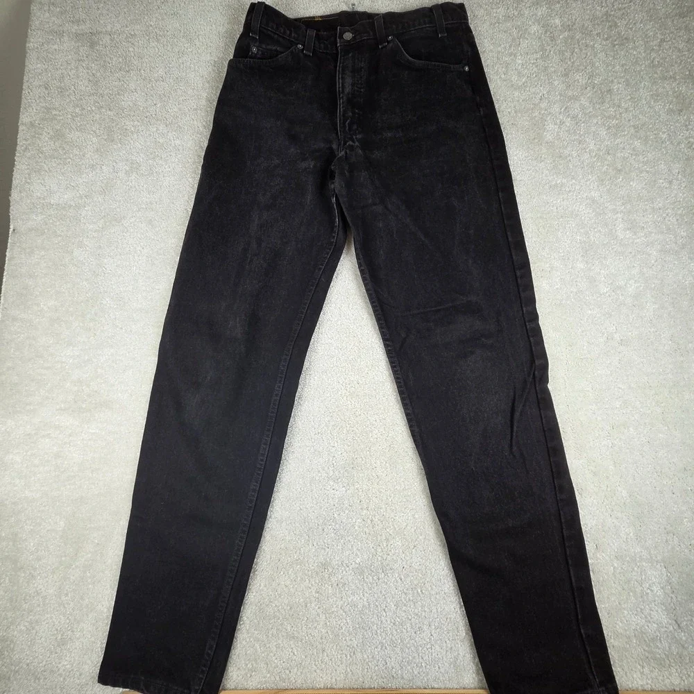 VTG Levis 550 Orange Tab Black Jeans Made In USA Mens 33x33 Relaxed Fit 90s
